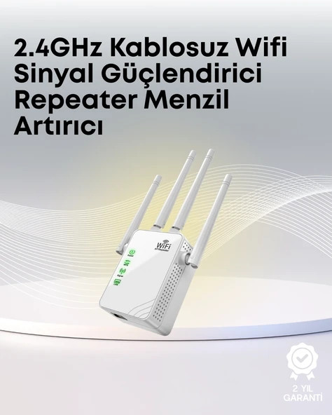 Yüksek Hızlı Parazit Önleyici Wifi Repeater Router ürün görseli 1