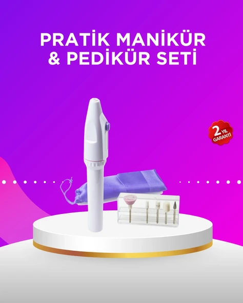 Elektrikli Manikür Pedikür Matkap Seti – Ayarlanabilir Hız, Ergonomik Sessiz ürün görseli 1