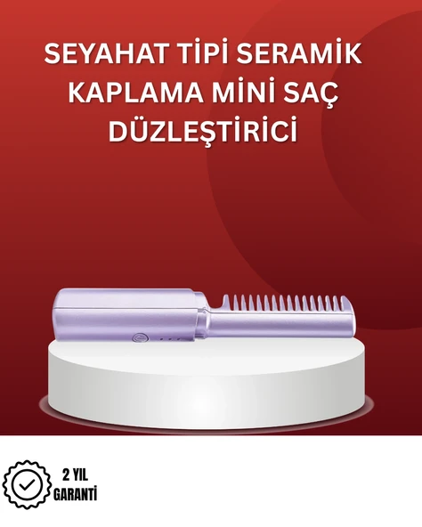 Isıtmalı Saç Düzleştirici Fırça – Kablosuz Hafif Tasarım ürün görseli 1