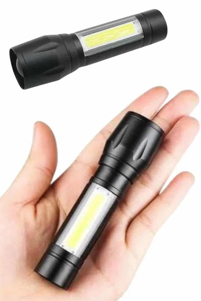 El Feneri Uzun Menzilli Usb Şarj Edilebilir Kamp Lambası ürün görseli 1