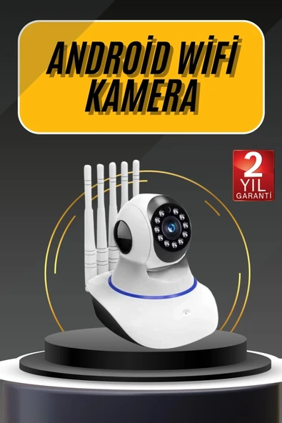 Akıllı Gece Görüşlü Sensörlü Wifi Kamera Telefondan Takip Edilebilir ürün görseli 1