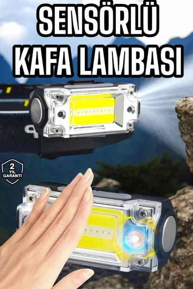 Şarjlı Kafa Feneri Suya Dayanıklı Ayarlanabilir Kamp Feneri ürün görseli 1
