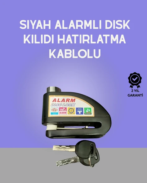 Yüksek Sesli 110Db Çelik Disk Kilidi Su Geçirmez ürün görseli 1