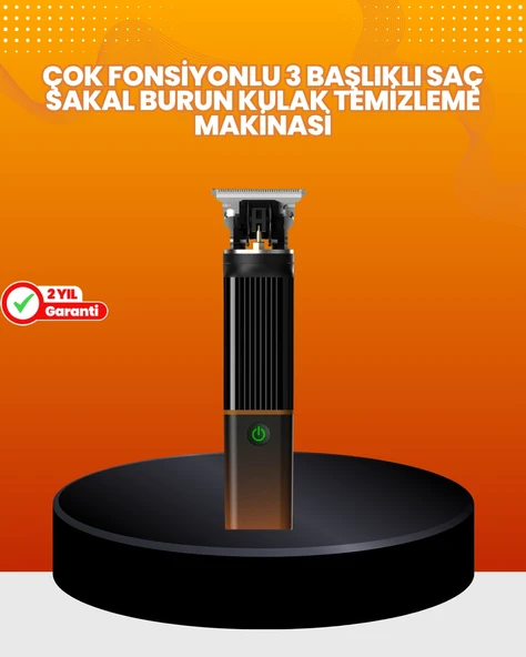 Erkekler İçin 3 İn 1 Şarjlı Bakım Seti – 7300 Rpm Güçlü Motor Sessiz Çalışma ürün görseli 1