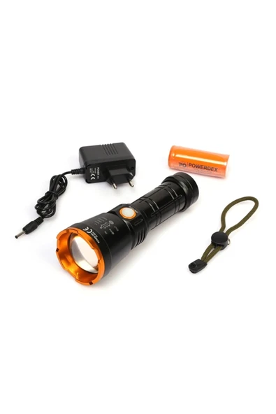 Pd-6682 1000 Lümen 15 Watt Profesyonel Şarjlı El Feneri ürün görseli 1