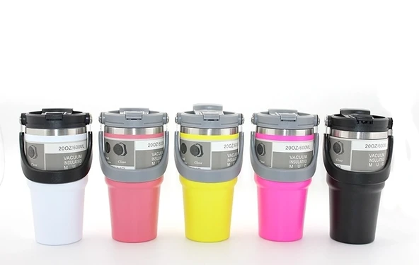 900 Ml Taşıma Kulplu Paslanmaz Çelik Termos Mug - Vakumlu Isı Yalıtımlı Bardak Alk3137 ürün görseli 1