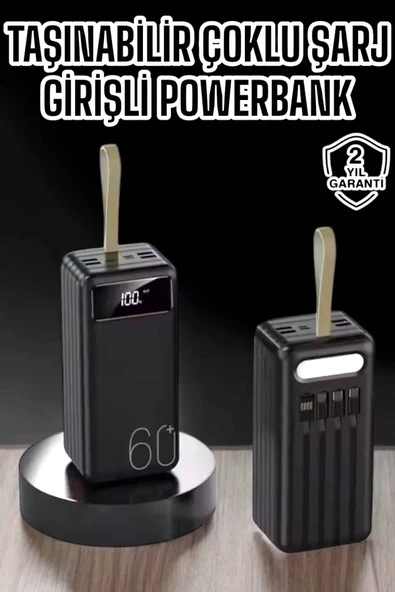 60.000 Mah 4 Portlu Uzun Şarj Süreli Dijital Göstergeli ürün görseli 1