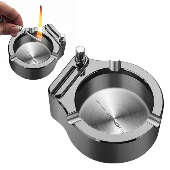 Metal Çakmaklı Küllük Yakıt İle Çalışır ürün görseli 1