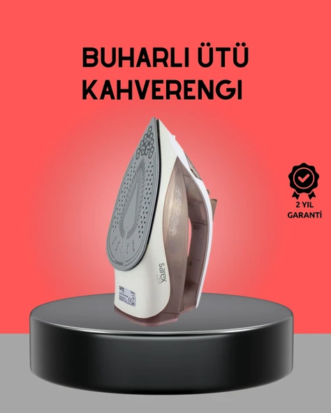 Kahverengi Buharlı Ütü 2200W Sürekli Buhar 120 G Şok Buhar ürün görseli 1
