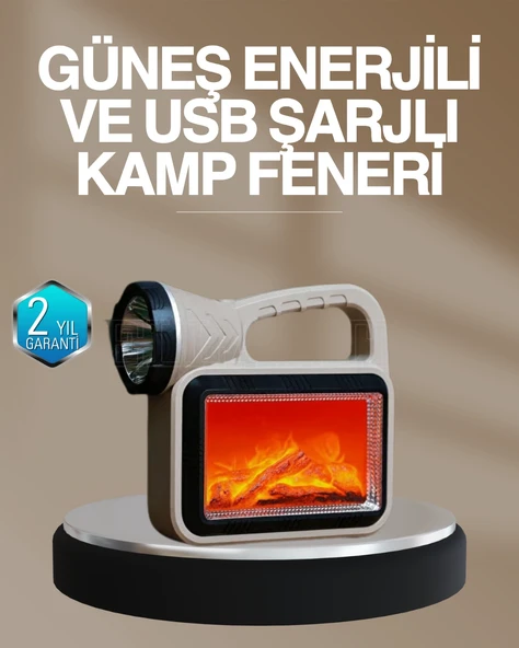Solar Cob Alev Efektli Lamba – Güneş Enerjili, Suya Dayanıklı, Taşınabilir ürün görseli 1