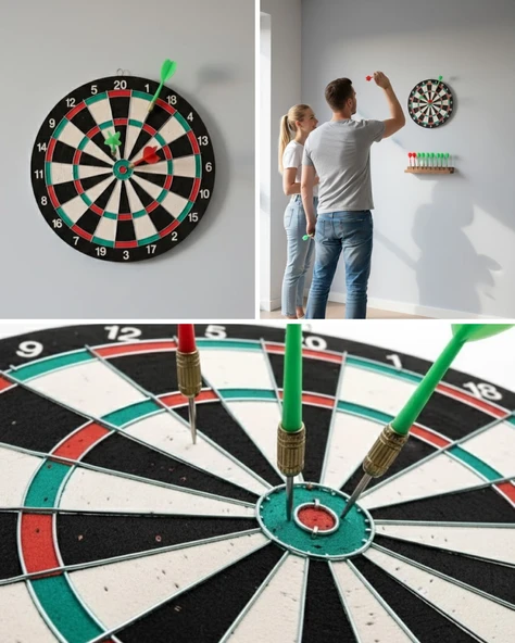 17 İnç Dart Tahtası 4 Metal Dart Oku ürün görseli 1