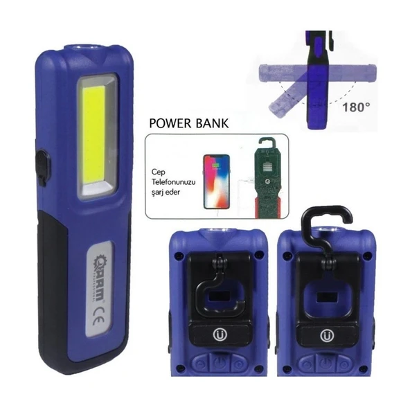 Arm Esen109 Şarjlı Led Fener Mıknatıslı Lamba 420 Lumen ürün görseli 1