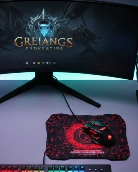 Mouse Mousepad Seti 3 Dpı Ayarı Led Işıklı Ergonomik Yapı ürün görseli 1