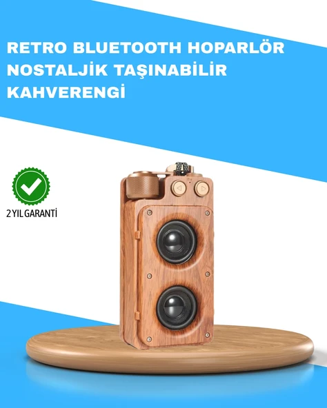 Radyo Tasarım Bluetooth Hoparlör 1800Mah Uzun Çalma Süresi ürün görseli 1