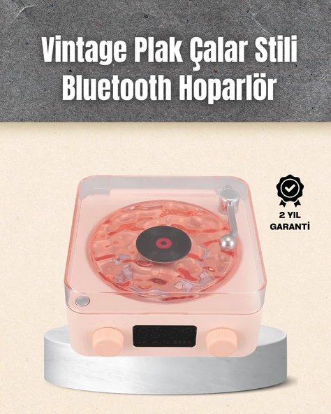 Bluetooth Hoparlör – Yumuşak Gece Lambası Saat Göstergeli ürün görseli 1
