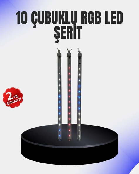 Dekoratif Led Meteor Işık 10’Lu Çubuk Seti ürün görseli 1