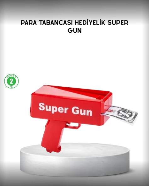 Dolar Saçma Atma Tabancası Otomatik Kırmızı Oyuncak ürün görseli 1