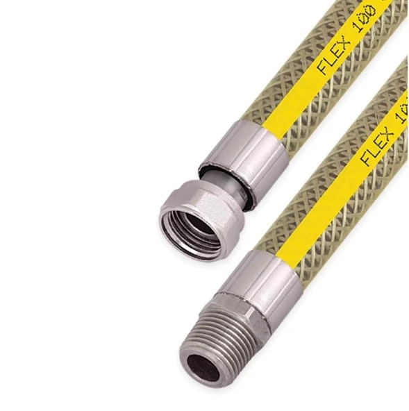 Ocak Fırın Doğalgaz Bağlantı Fleksi Extra Korumalı Hortum 2 Metre ürün görseli 1