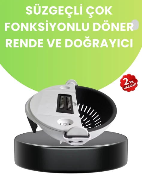 Ergonomik Sebze Rendeleyici Süzgeç Hazneli Dilimleyici ürün görseli 1