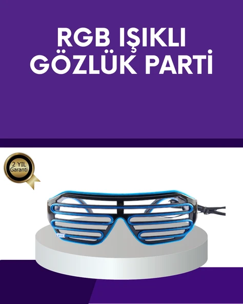 Led Işıklı Parti Gözlüğü Renkli Eğlence Aksesuarı ürün görseli 1