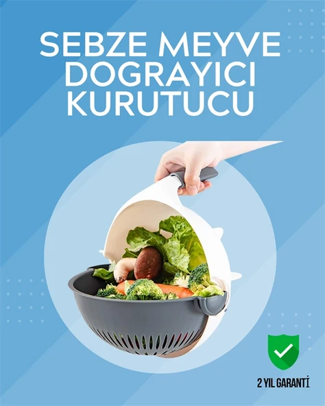 Süzgeçli Hazneye Sahip Çok Amaçlı Rende Dilimleyici ürün görseli 1