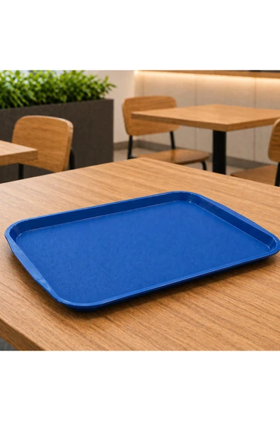 İstanbul Horeca 6 ADET ABS Servis Tepsisi Kaymaz Yüzeyli 27x36 cm Mavi Renk– Endüstriyel Kullanıma Uygun, Kırılmaz, BPA Free (7 Renk Seçenekli) ürün görseli 1