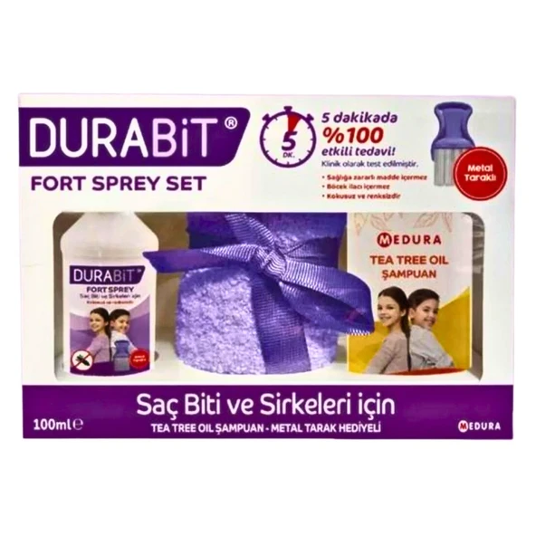 Durabit Fort Bit Sprey Set 5dk Havlu ve Metal Tarak Hediyeli ürün görseli 1