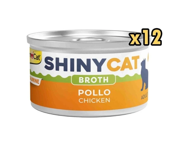 Gimcat Shinycat Broth Tavuklu Kedi Konservesi 70 gr x 12 Adet ürün görseli 1