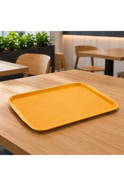 İstanbul Horeca 6 ADET ABS Servis Tepsisi Kaymaz Yüzeyli 32x44 cm Sarı Renk– Endüstriyel Kullanıma Uygun, Kırılmaz, BPA Free (7 Renk Seçenekli) ürün görseli 1