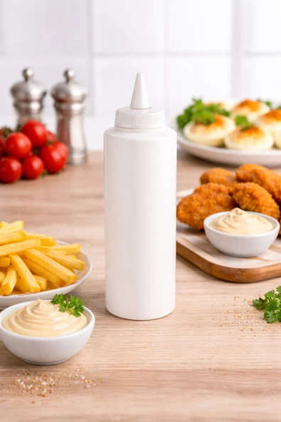 İstanbul Horeca Sosluk Sıkma Şişesi 250 ML BPA Free Mayonez Sos Şişesi Endüstriyel Kullanım ürün görseli 1