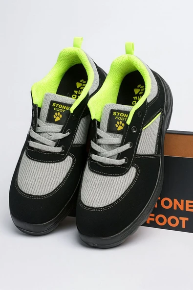 STON Stone Foot S1 Çelik Burunlu Spor İş Ayakkabısı 3 Mevsimlik Ortopedik Spor İş Güvenlik Ayakkabısı ürün görseli 1