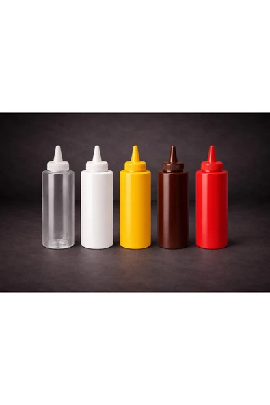 İstanbul Horeca Sosluk Sıkma Şişesi 500 ML 5li Set BPA Free ürün görseli 1