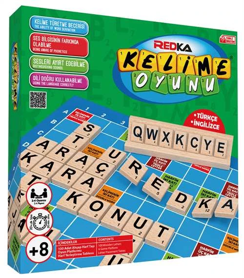 REDKA RD5310 KELİME OYUNU TÜRKÇE ENGLİSH AHŞAP KUTU OYUNU 8+ ürün görseli 1