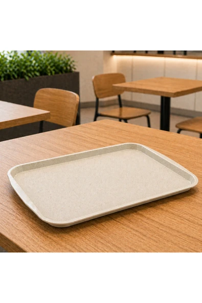 İstanbul Horeca ABS Servis Tepsisi Kaymaz Yüzeyli 32x44 cm Kırçıllı Bej– Endüstriyel Kullanıma Uygun, Kırılmaz, BPA Free (7 Renk Seçenekli) ürün görseli 1