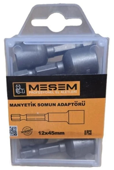 Meşem 3604 MANYETİK SOMUN ADAPTÖRÜ 12*45 MM ( 8 ADET ) ürün görseli 1