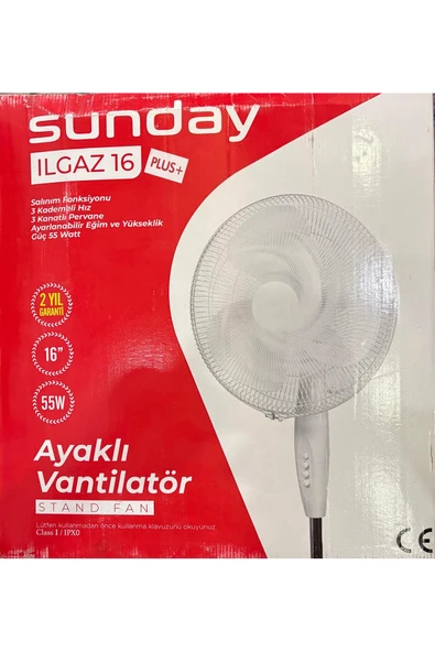 SUNDAY ılgaz 16 AYAKLI VANTİLATÖR PLUS+ (BEYAZ ) ürün görseli 1