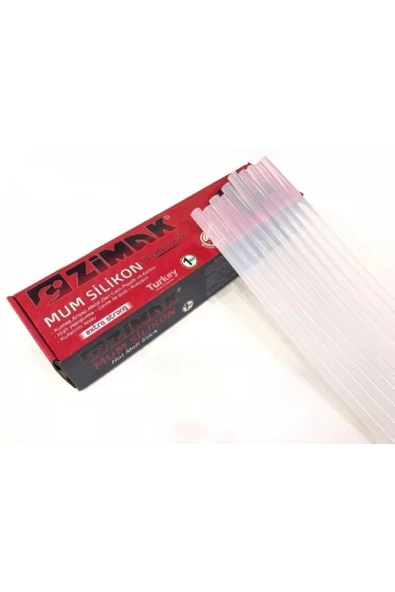 zimak Ince Mum Sıcak Silikon Şeffaf 7.0 Mm 30 cm 1 Kilo ürün görseli 1
