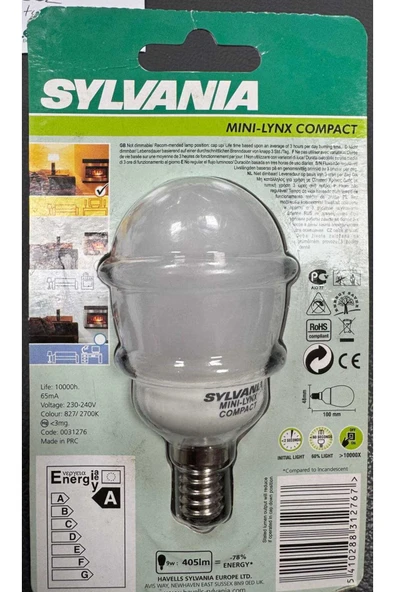 lambader Mini-Lynx Compact 9W E-14 Led Ampul Sarı - Resim 3