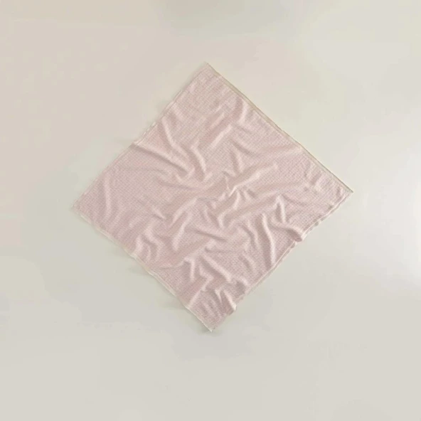 Ecocotton Baby Love Bebek Battaniyesi %100 Organik Pamuk Örgü Pudra TK ürün görseli 1