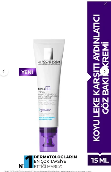 La Roche Posay Yeni Mela B3 Koyu Leke Karşıtı Göz Kremi 15ml ürün görseli 1