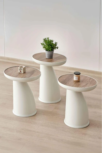 MYDECO 3' LÜ BOHEM SEHPA & MANTAR SEHPA & ZİGON SEHPA ELİPS MODEL & AYTAŞI - UD SUNTA ürün görseli 1