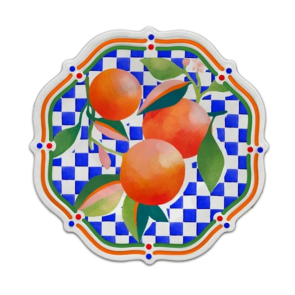 Baci Milano Dolce Vita Portakal 6'lı Pasta Tabağı 22 cm Melamin ürün görseli 1