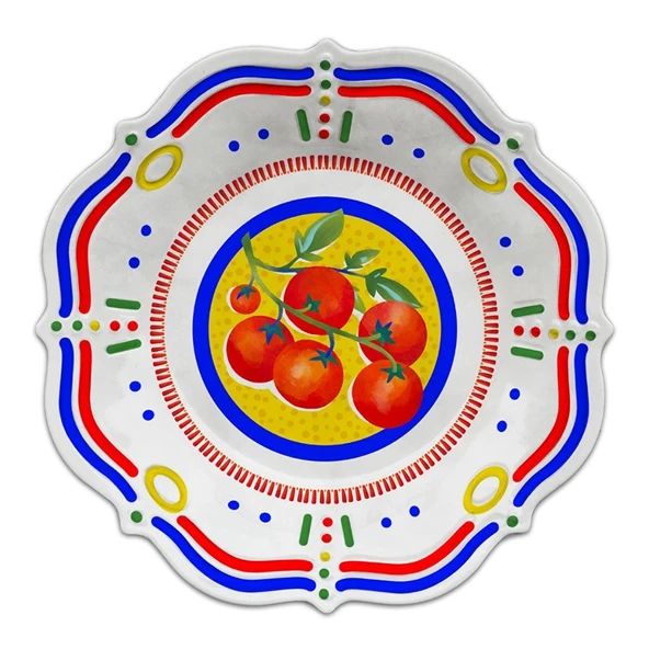 Baci Milano Dolce Vita Tomatos 6'lı Çukur Tabak 23,5 cm Melamin ürün görseli 1