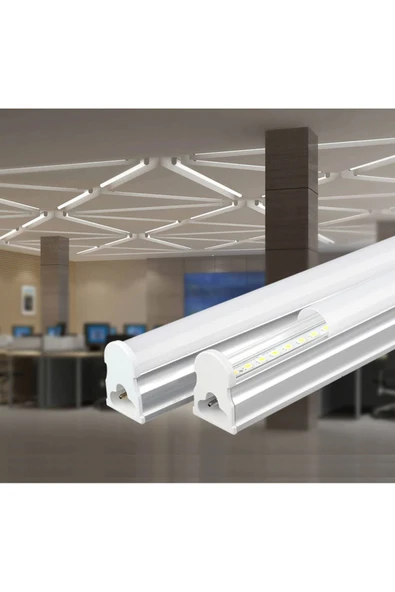 Cata Ct-2468 T5 Bant Armatürü Eklenebilir Anahtarlı 15W Ledli Beyaz Kasa Beyaz Işık 6400K 87cm ürün görseli 1