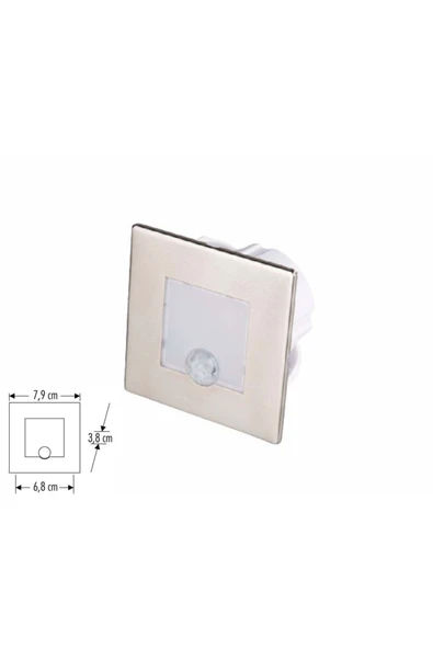 Cata Sensörlü Koridor Aydınlatma Kare Satin 1,5w Ct-5173 3200k (gün Işığı) ürün görseli 1