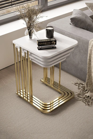 MYDECO California 4'lü gold Beyaz Set ürün görseli 1