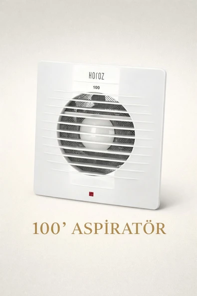 Horoz 100 mm Banyo Aspiratörü Duvar ve Tavan Tipi Havalandırma Fanı ürün görseli 1