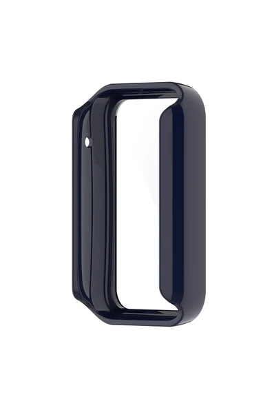 Coverzone Xiaomi Mi Band 7 Pro Ile Uyumlu Sert Pc Kasa Koruma Watch 5 Ile Uyumlu Gard Çerçeve Lacivert ürün görseli 1