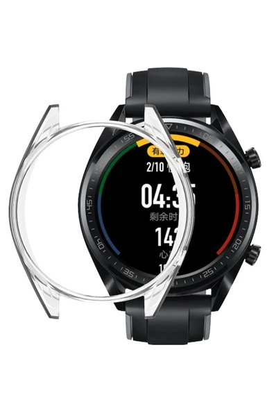 Coverzone Xiaomi Mi Watch Color Ile Uyumlu Önü Açık Gard Kapatan Hafif Ekran Koruyucu Silikon Şeffaf ürün görseli 1