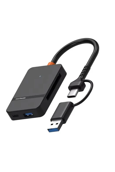 Coverzone Çoklayıcı Adaptör 7 in 1 USB/Type-c To USB A, USB C Macbook Uyumlu Çevirici USB HUB Tip C ADS-316 ürün görseli 1